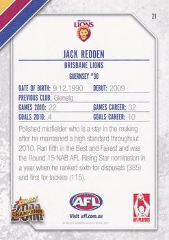 2011 Select AFL Champions #21 Jack Redden Back